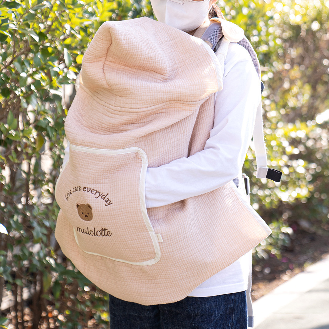 마롤 극세사 아기띠워머 아기 망토 블랭킷 후드 담요 겨울옷