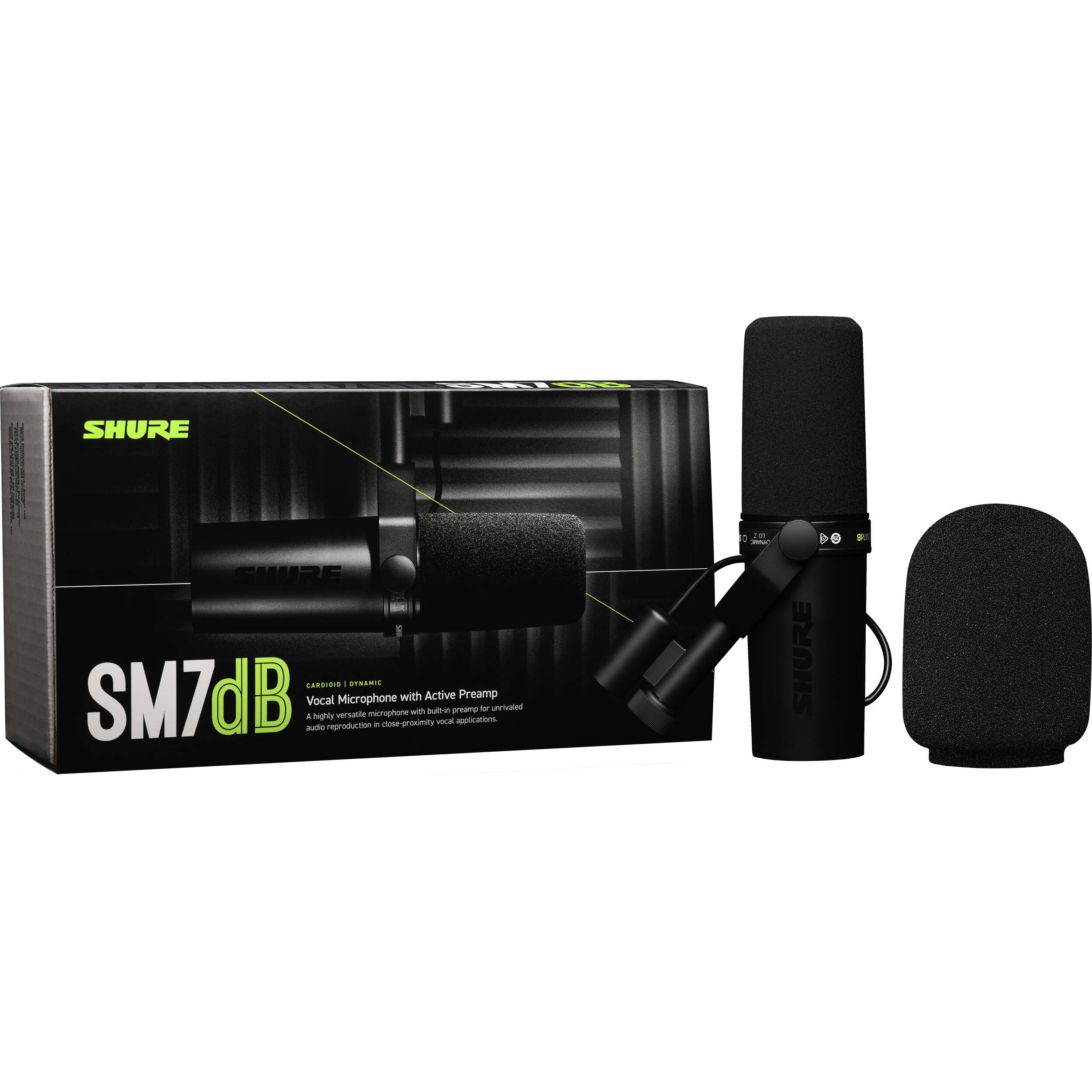 SHURE SM7DB 슈어 녹음용 마이크 라디오 방송용 다이나믹 콘덴서 프리앰프 내장 - 상세 이미지 2