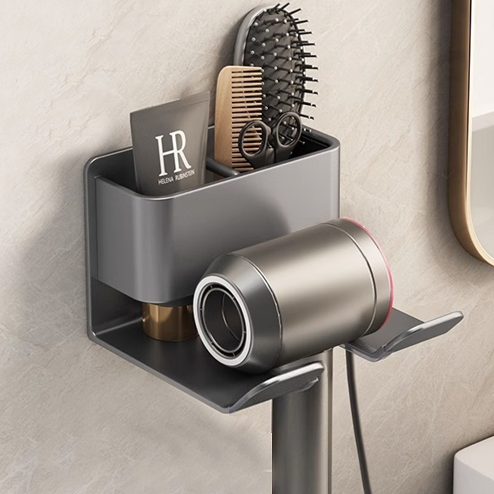 드라이기거치대 무타공 헤어 드라이기 걸이 욕실 드라이 거치대 홀더 수납 보관 화이트