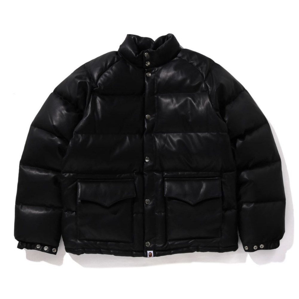 베이프 패딩 LEATHER CLASSIC DOWN JACKET 1K80-144-004 - 메인 이미지