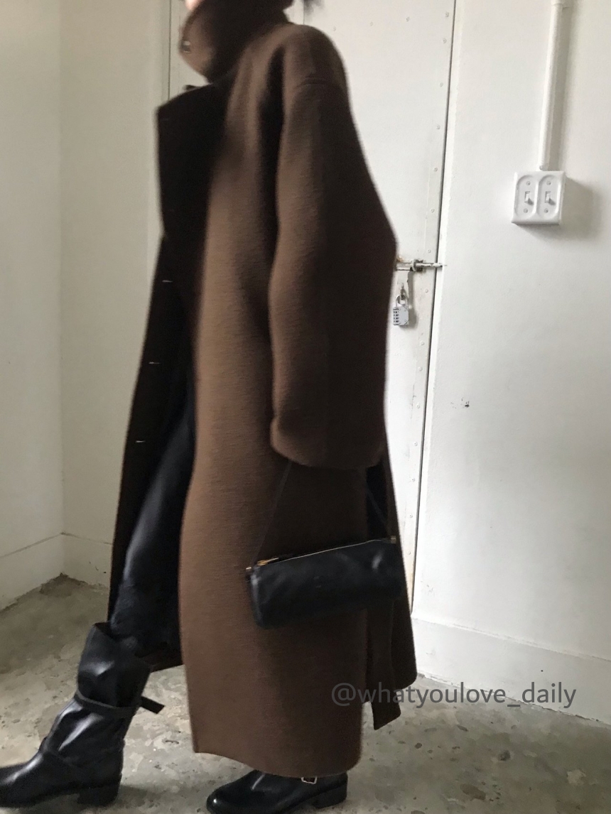 (SALE24FW브라운바로배송) 위아 우드울 코트 (2COL) 상세 이미지 5