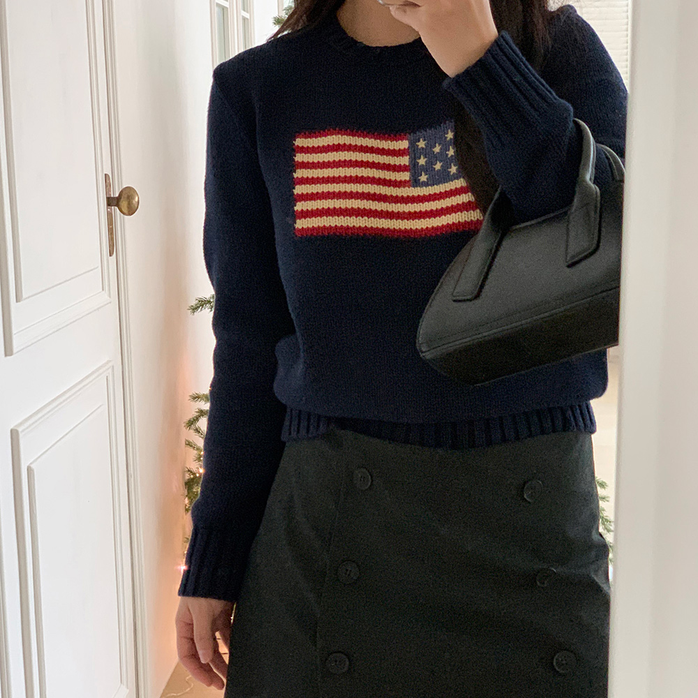 폴로 랄프로렌 보이즈 성조기 니트 스웨터 추가 이미지