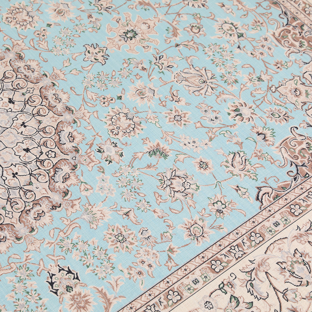 거실 페르시안 먼지없는 워셔블 단모 러그 카페트 피치베이지 150x100