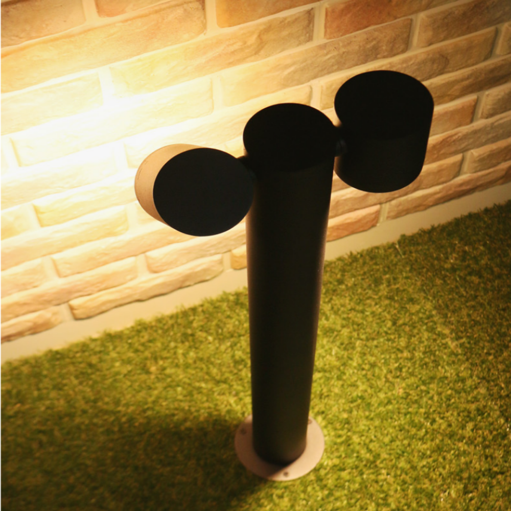 국산 LED 원형 전기 정원등 잔디등 가로등 열주등 외등 블랙 - 상세 이미지 4