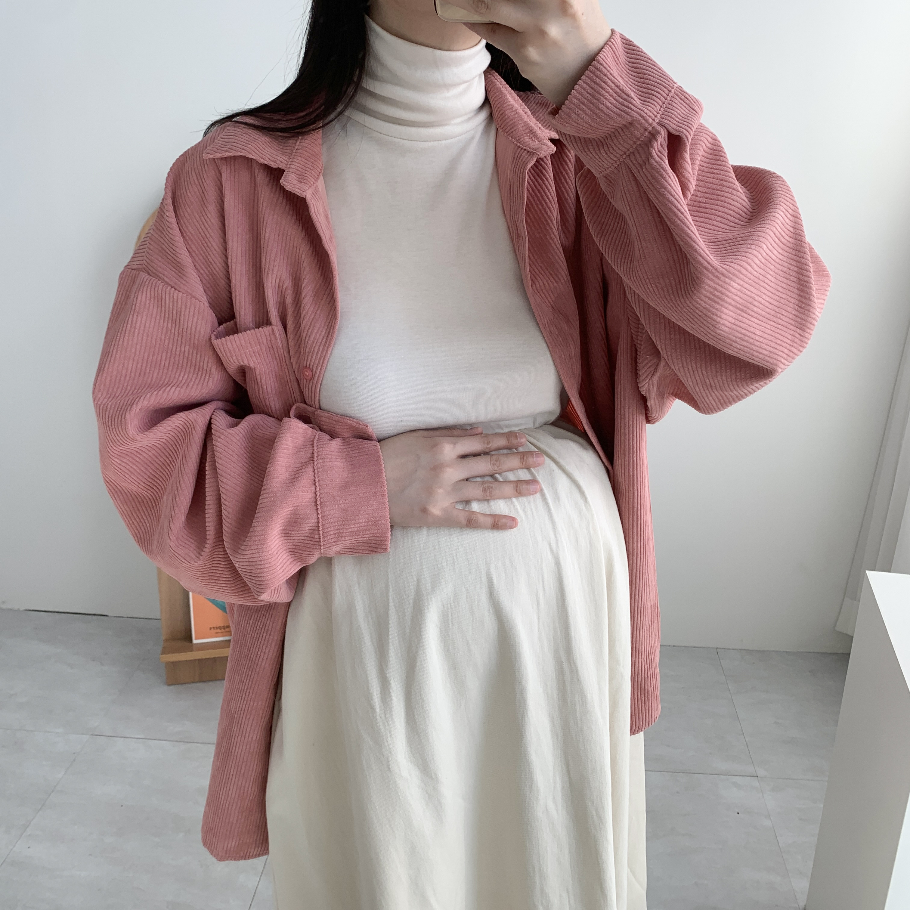 폴라원피스 레이어드원피스 기모원피스 이미지 8