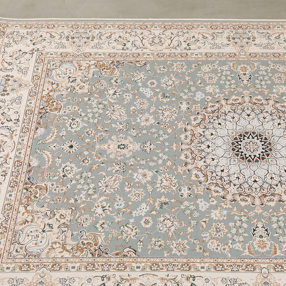 거실 페르시안 먼지없는 워셔블 단모 러그 카페트 피치베이지 150x100