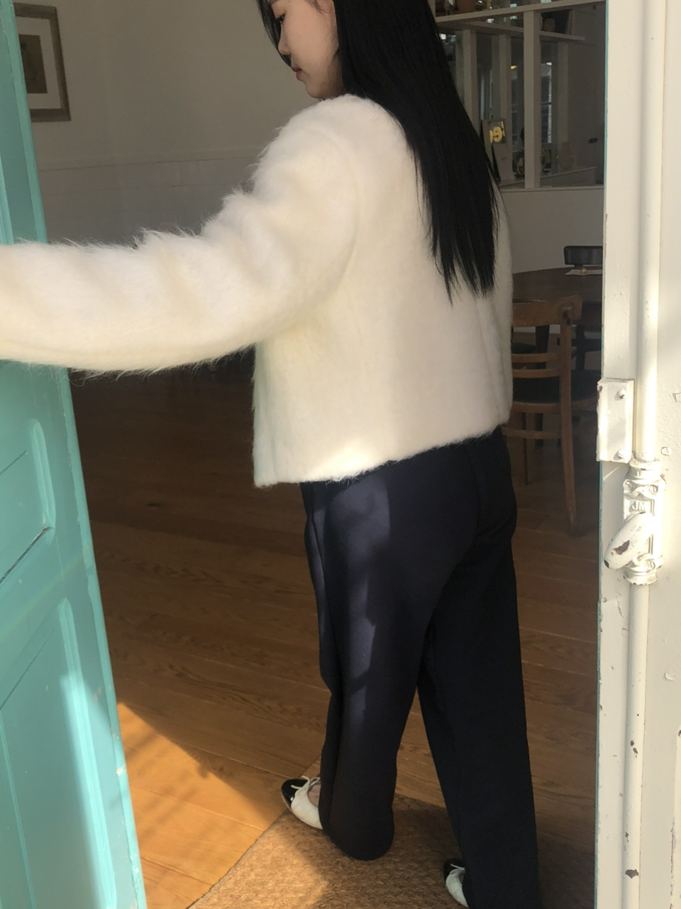 felt wool jacket (1color) / 울자켓 울코트 숏자켓 겨울자켓 아이보리자켓 크림자켓 크림코트 아이보리코트 라운드넥 상세 이미지 22