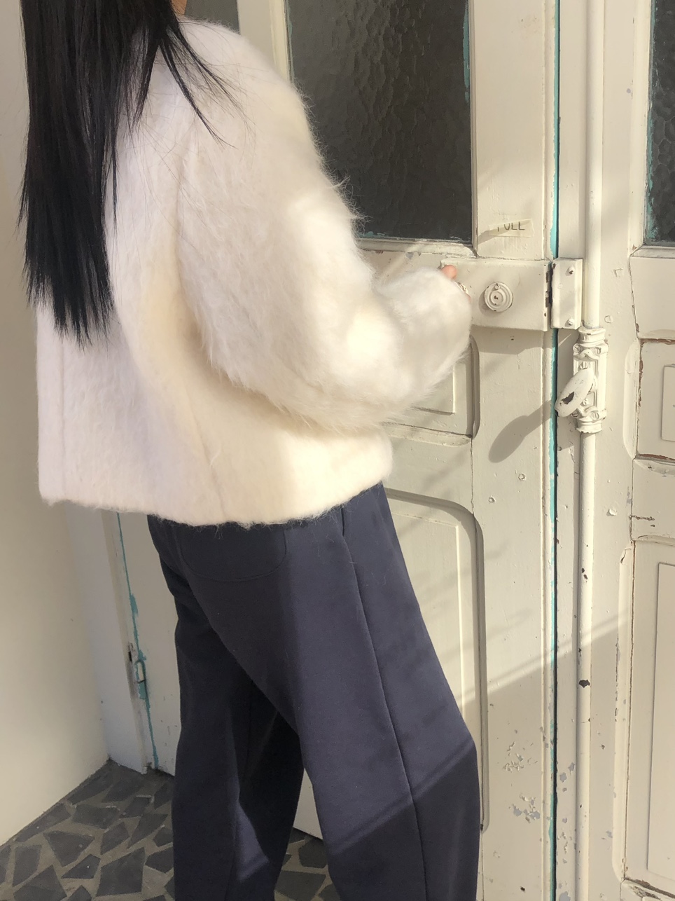 felt wool jacket (1color) / 울자켓 울코트 숏자켓 겨울자켓 아이보리자켓 크림자켓 크림코트 아이보리코트 라운드넥 상세 이미지 39