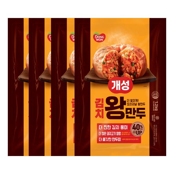 동원 동원 개성 김치 왕 만두 1.2kg 4개 : 매직포켓