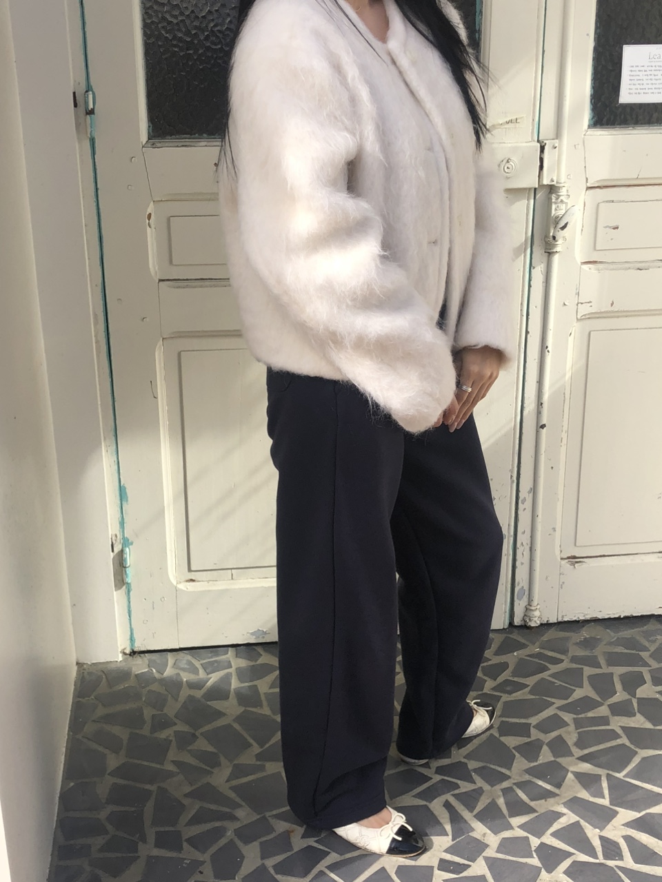 felt wool jacket (1color) / 울자켓 울코트 숏자켓 겨울자켓 아이보리자켓 크림자켓 크림코트 아이보리코트 라운드넥 상세 이미지 27