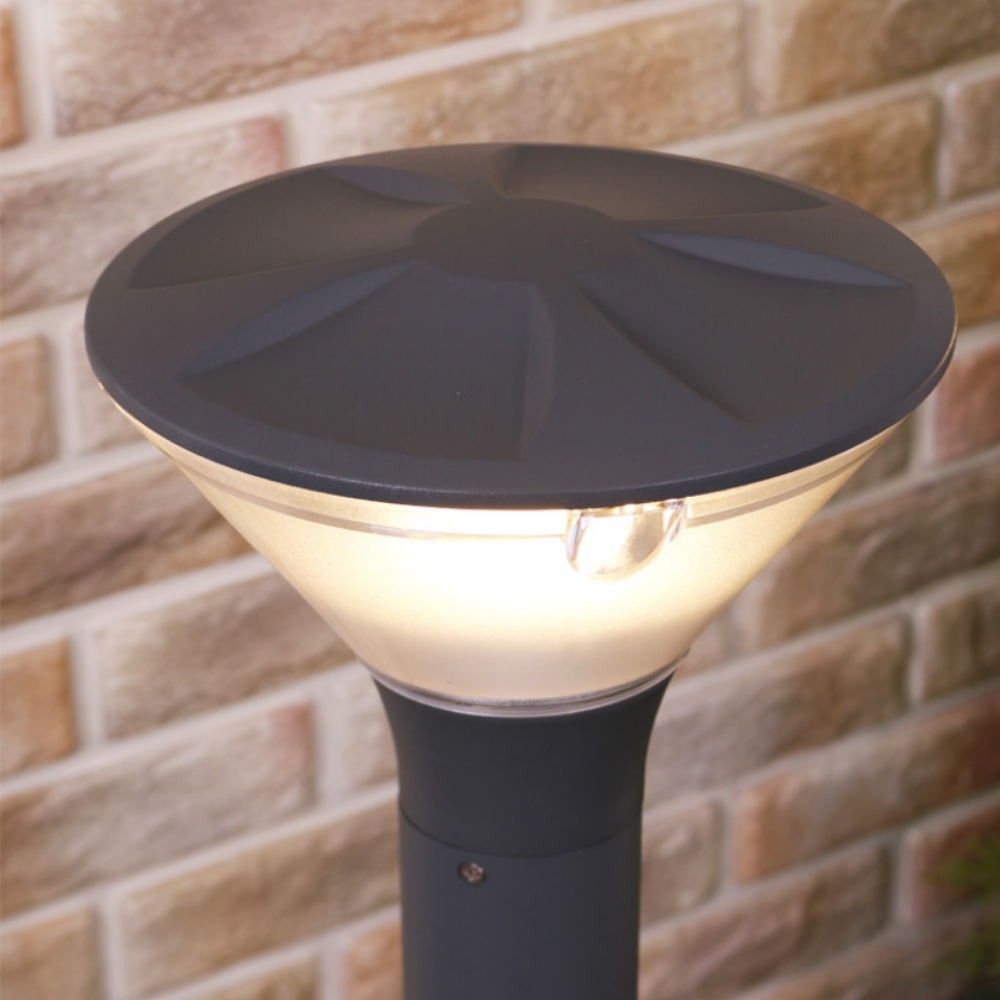 국산 LED 원형 전기 정원등 잔디등 가로등 열주등 외등 그레이 - 상세 이미지 4