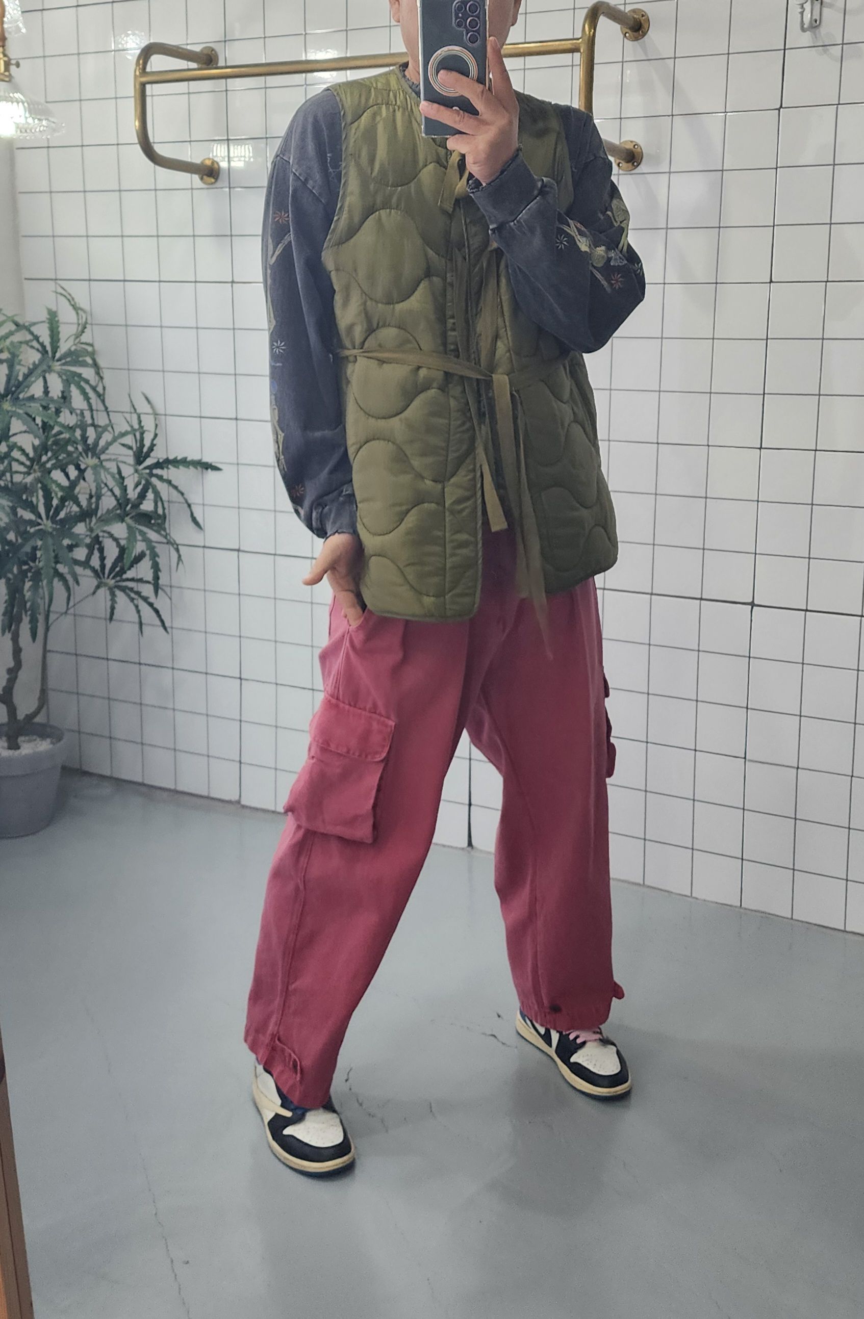 (무배)아머 가먼트 단추 카고 팬츠 이미지 7