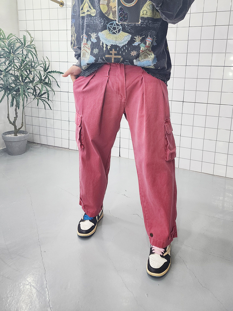 (무배)아머 가먼트 단추 카고 팬츠 - 상품 이미지