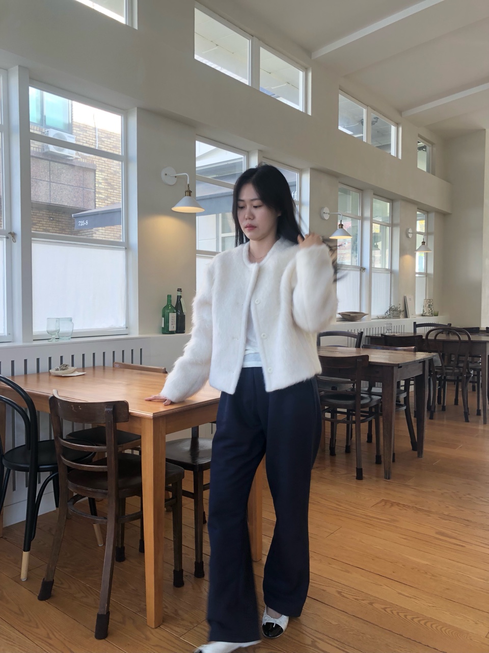 felt wool jacket (1color) / 울자켓 울코트 숏자켓 겨울자켓 아이보리자켓 크림자켓 크림코트 아이보리코트 라운드넥 상세 이미지 14