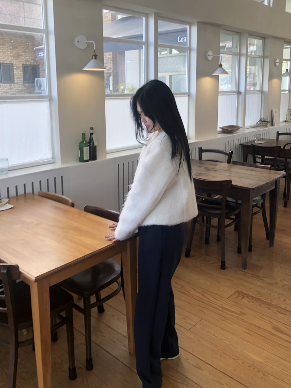 felt wool jacket (1color) / 울자켓 울코트 숏자켓 겨울자켓 아이보리자켓 크림자켓 크림코트 아이보리코트 라운드넥 상세 이미지 43