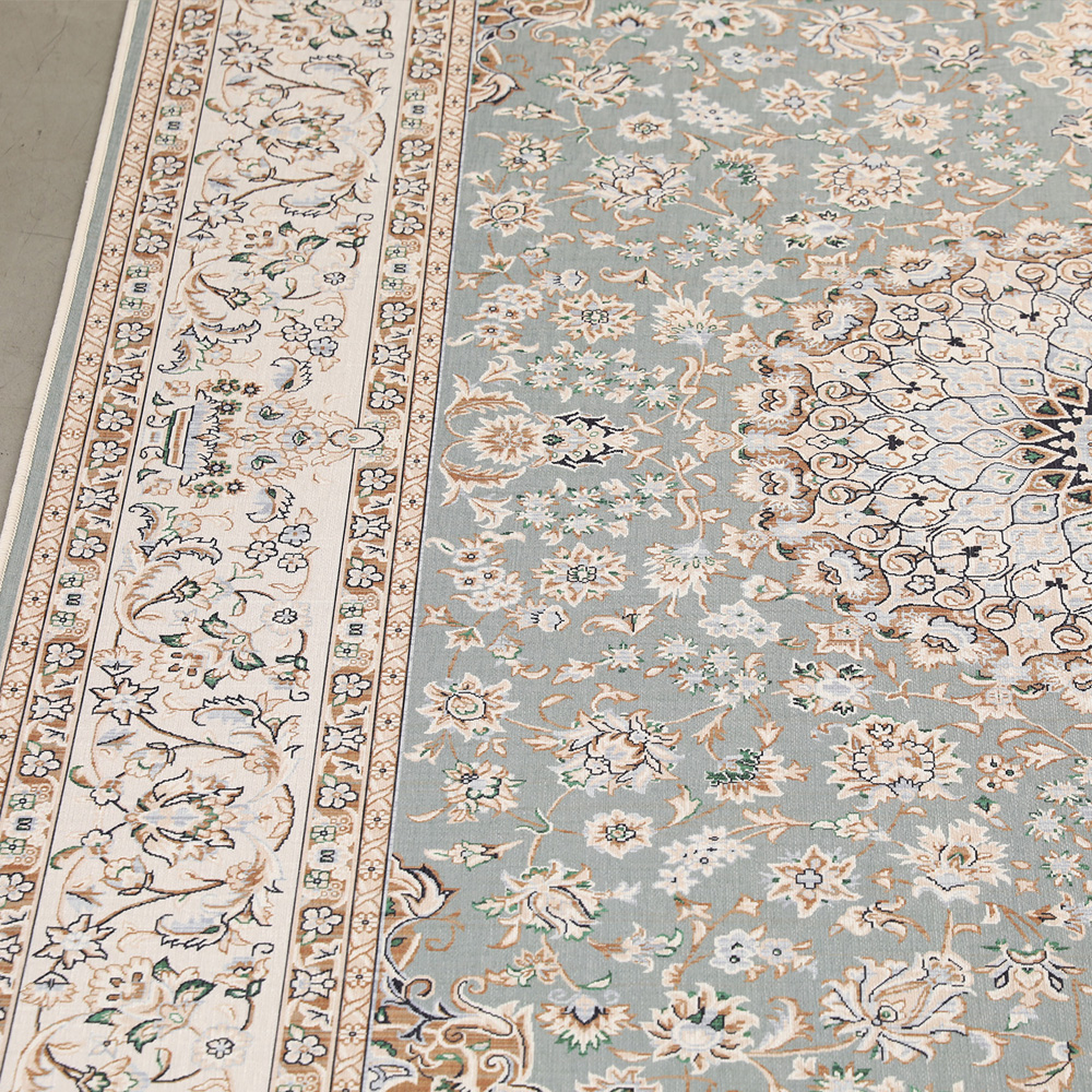 거실 페르시안 먼지없는 워셔블 단모 러그 카페트 피치베이지 150x100