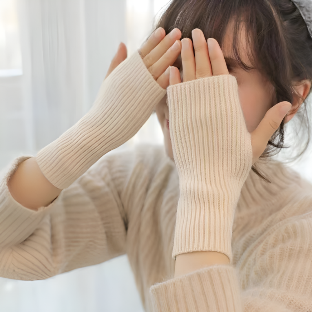 겨울용팔토시 두꺼운 기모 보온 손등 - 상품 이미지
