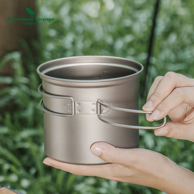 대륙의 키녹스 티타늄 코펠 캠핑 1인용 냄비 백패킹 반합 바운드리스 보이지