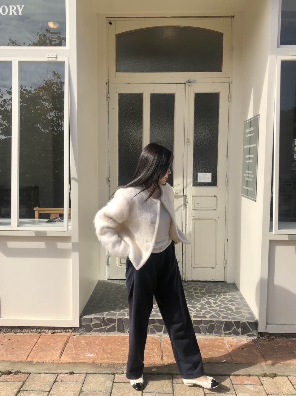 felt wool jacket (1color) / 울자켓 울코트 숏자켓 겨울자켓 아이보리자켓 크림자켓 크림코트 아이보리코트 라운드넥 상세 이미지 45