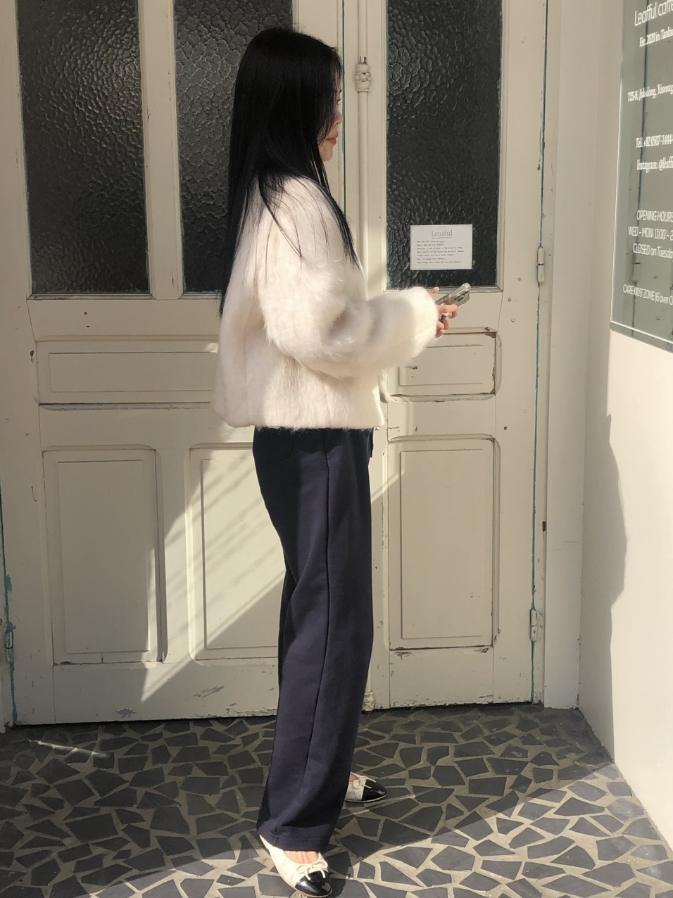 felt wool jacket (1color) / 울자켓 울코트 숏자켓 겨울자켓 아이보리자켓 크림자켓 크림코트 아이보리코트 라운드넥 상세 이미지 24