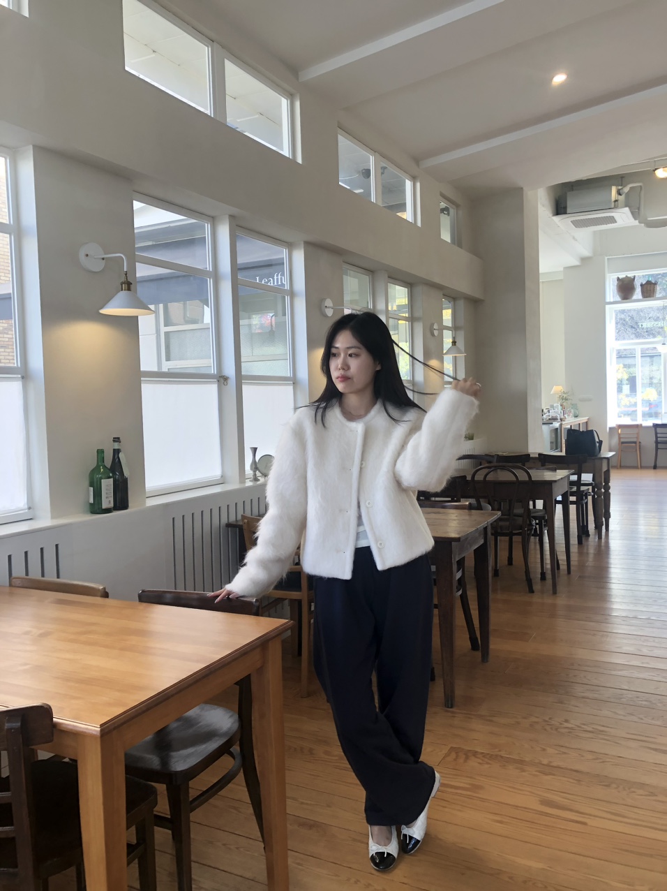 felt wool jacket (1color) / 울자켓 울코트 숏자켓 겨울자켓 아이보리자켓 크림자켓 크림코트 아이보리코트 라운드넥 상세 이미지 42