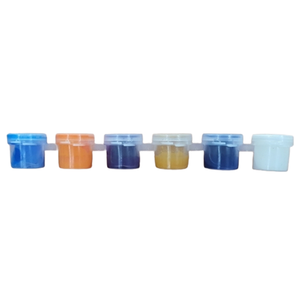 미술수업 미니 물감통 5ml x 6구 반투명 소분 밀폐 용기