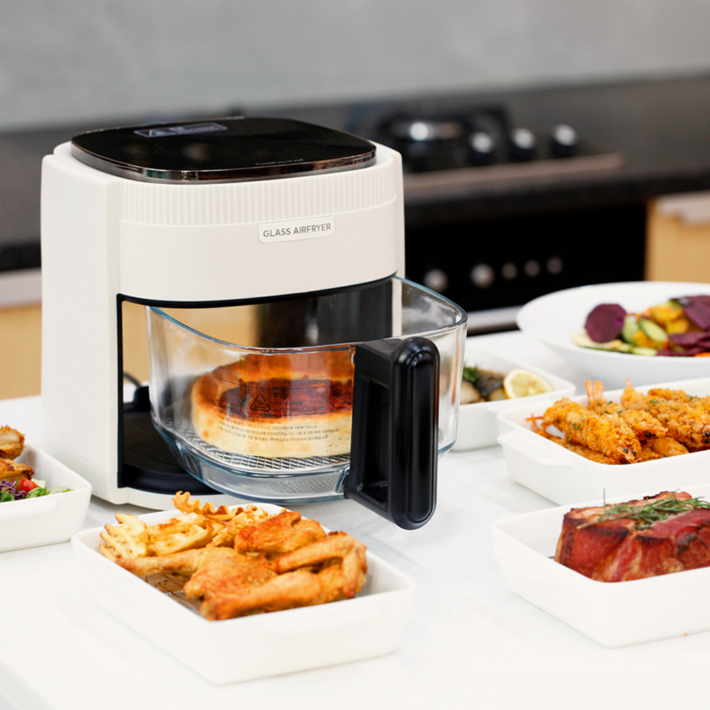 비더셰프 더 글라스 에어프라이어 유리 바스켓 스텐 4.5L