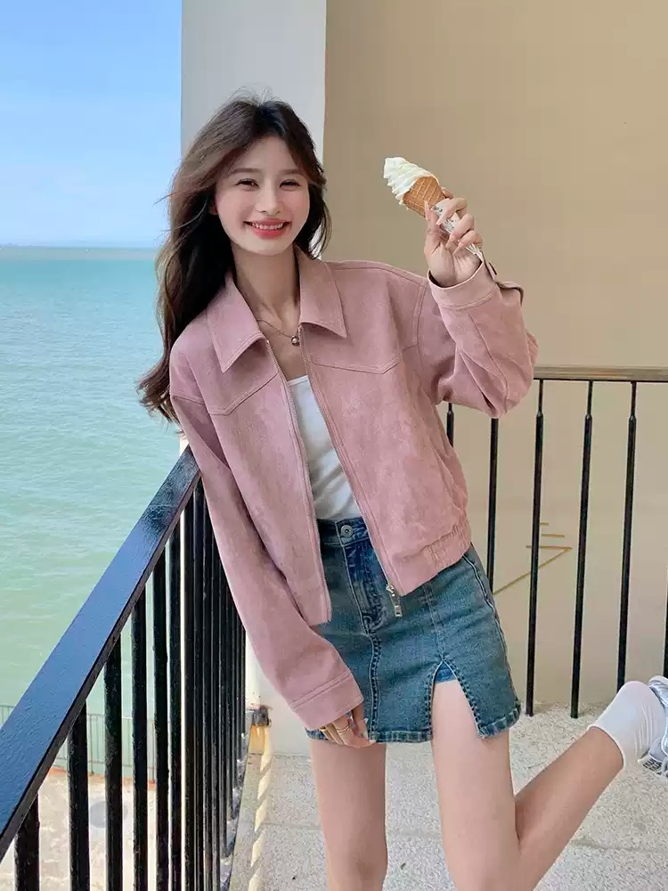 짠남자 6화 장도연 자켓 코트 카라넥 스웨이드 의상 옷 패션 - 상세 이미지 3