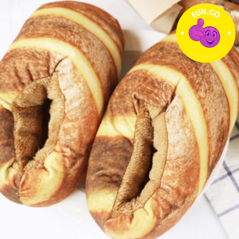 빵슬리퍼 빵신발 크로와상 실내화 방한 푹신한 사무실 이목집중 슬리퍼