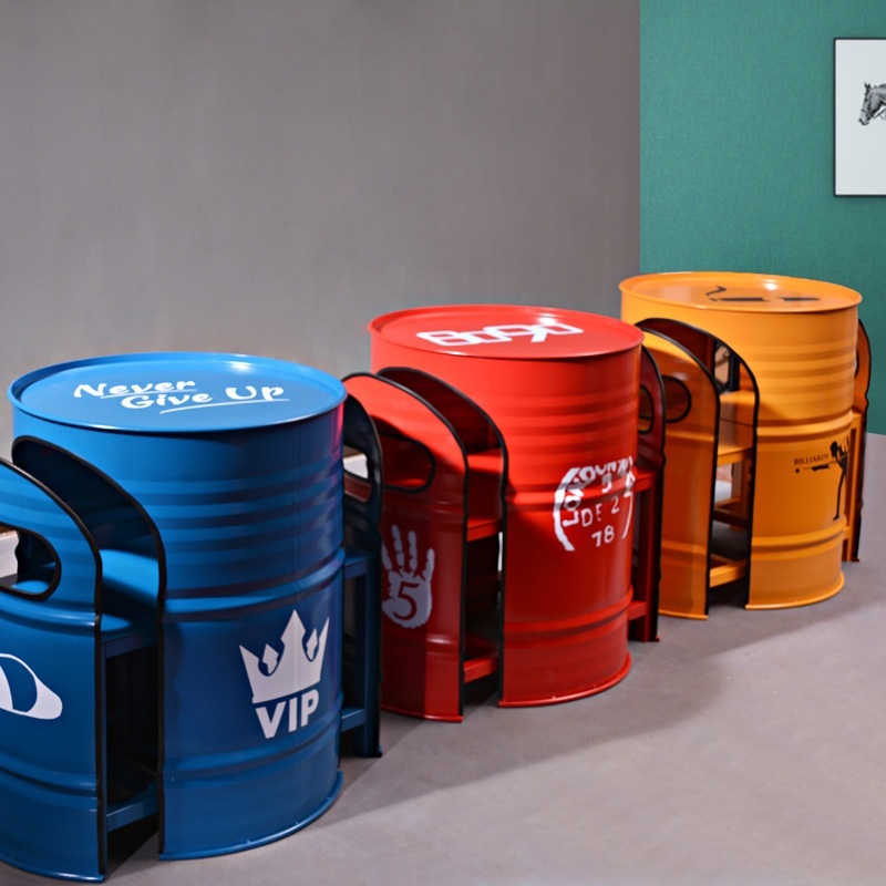 철제테이블 식당 고기집 인테리어 스텐 원형 탁자