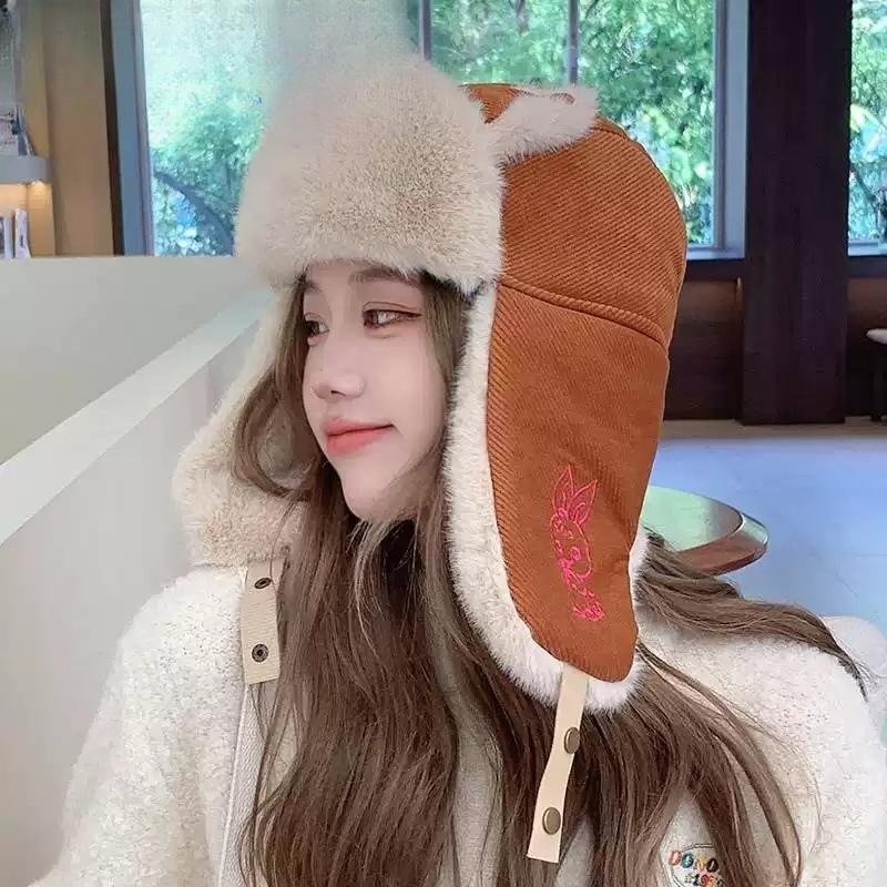 아이들 우기 군밤 털 모자 공항패션 따뜻한 겨울 의상 옷 패션 - 상품 이미지