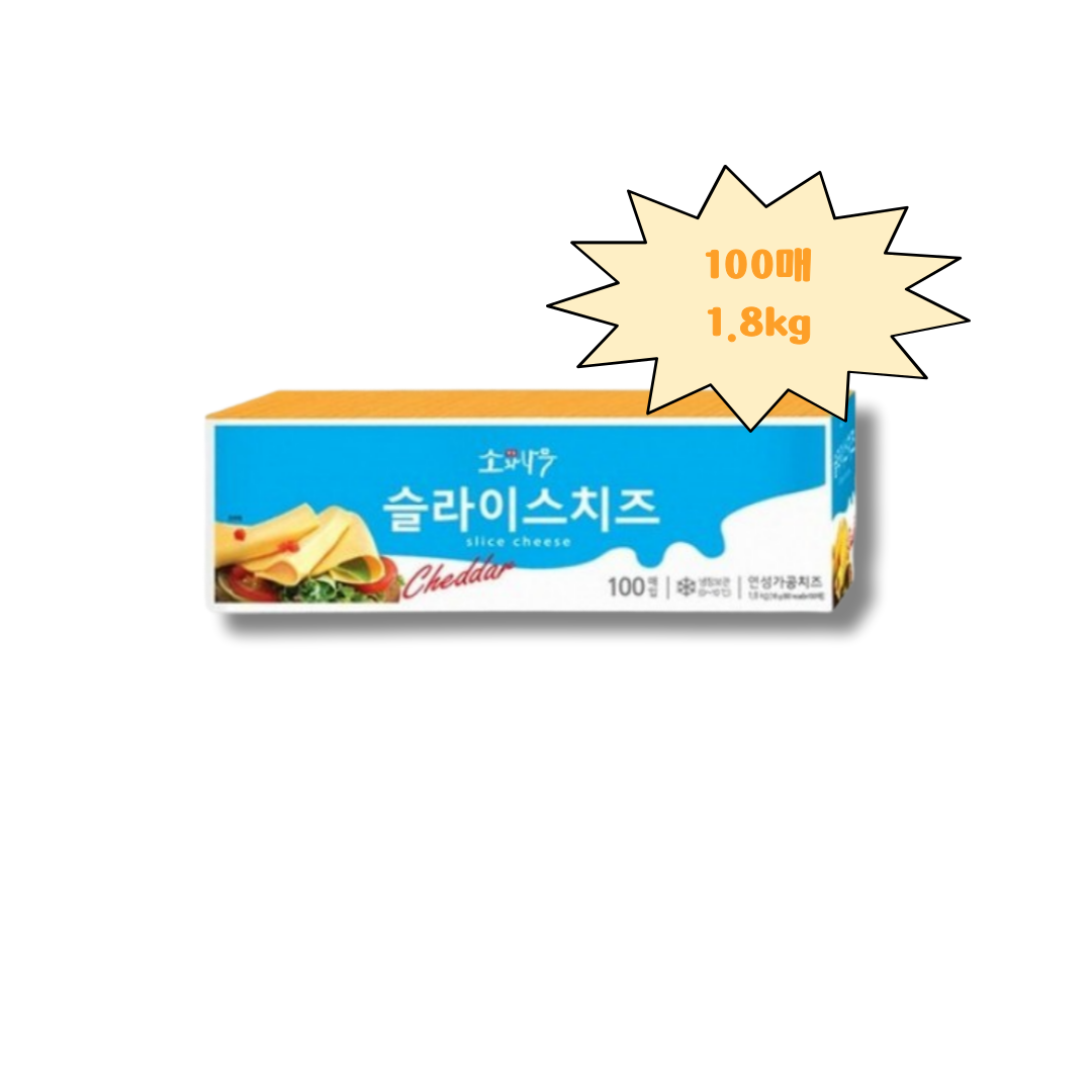 동원 소와나무 체다 슬라이스치즈 100매 : 블루문 스토어