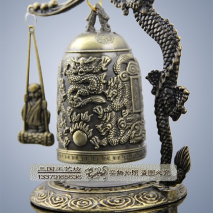 부티크 타종 청동 범종 명상 불교 부처 절 장식용 골동품 벨 은은한 - 메인 이미지