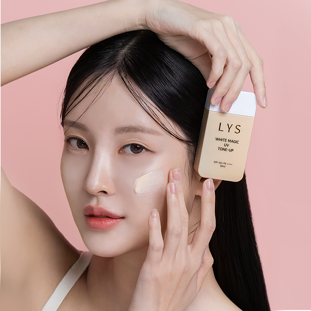 LYS 선크림 톤업 베이스겸용 파데프리 자연광채 피부보정 자외선차단 데일리 이미지 2