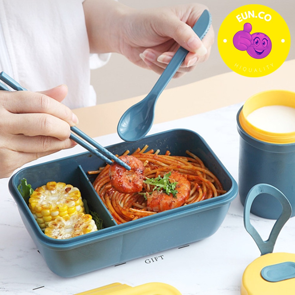 소풍 도시락 통 초등학생 어린이 아기 수저 식기 세트 - 상품 이미지