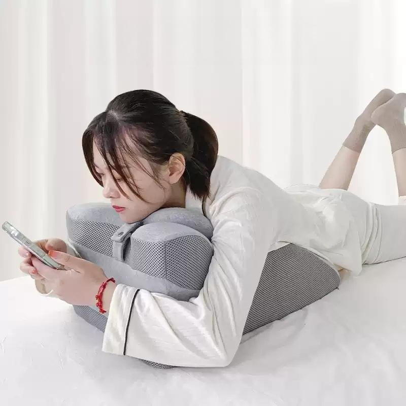 엎드리는베개 가슴베개 독서 다기능 엎드리는쿠션 엎드려자는 턱받침 쿠션 낮잠 - 상품 이미지