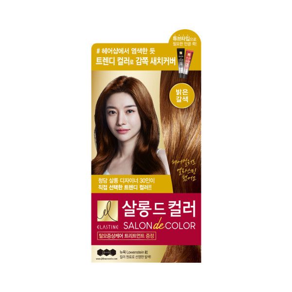 살롱 드 컬러 새치 염색 크림 밝은갈색 엘라스틴 : 리이506