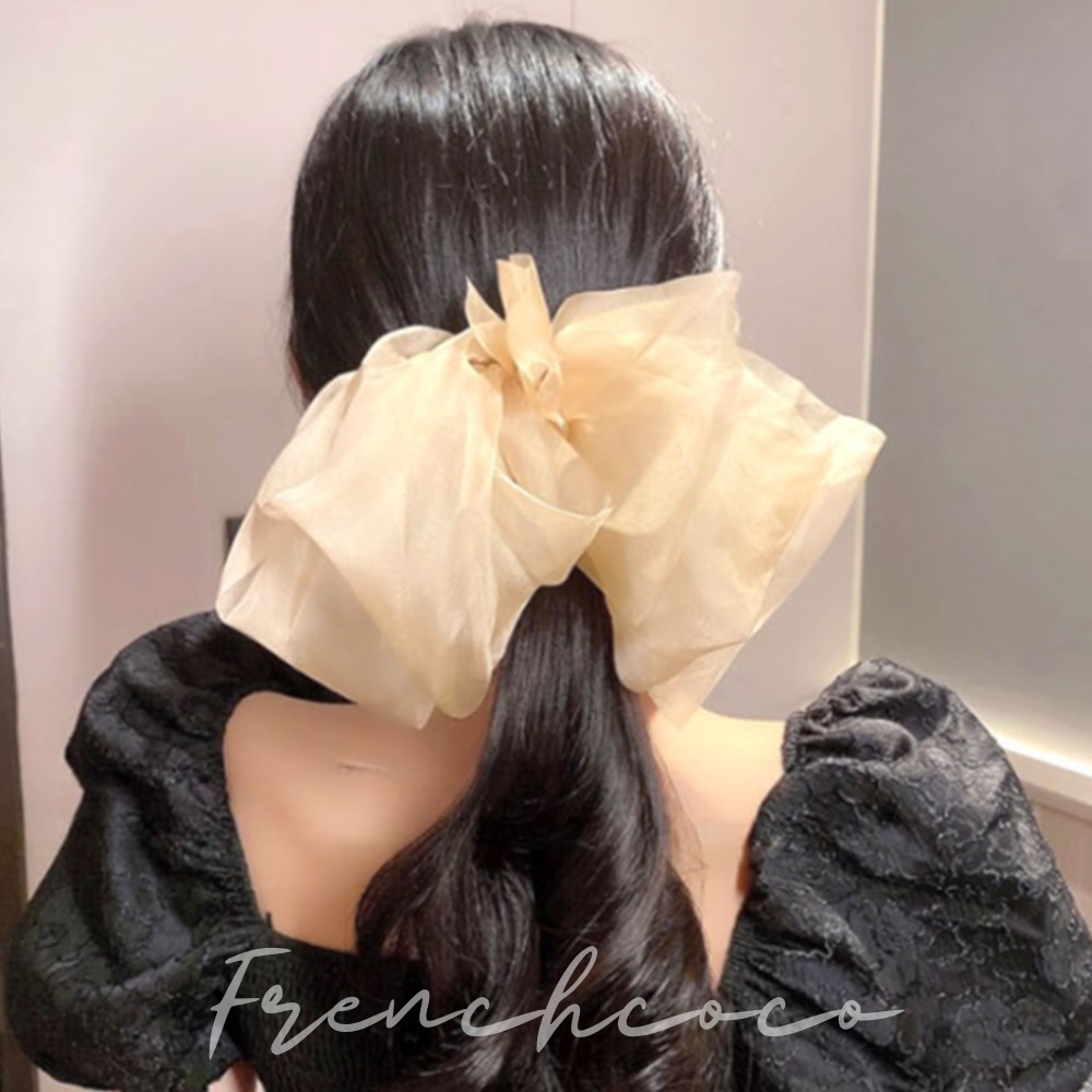 프렌치코코 여리여리 헤어핀 빅 리본 머리핀 왕리본 머리삔 - 상품 이미지