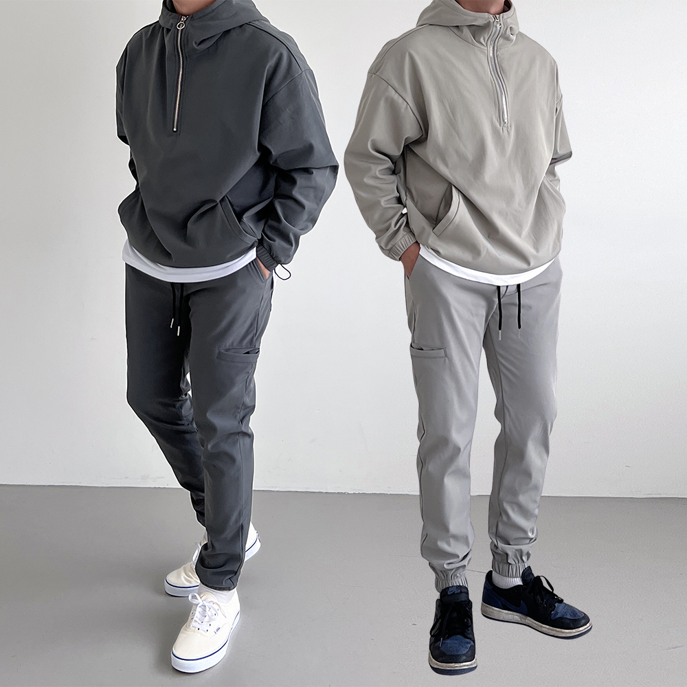 남자 아노락기모 남성기모트레이닝세트 겨울런닝복 땀복세트