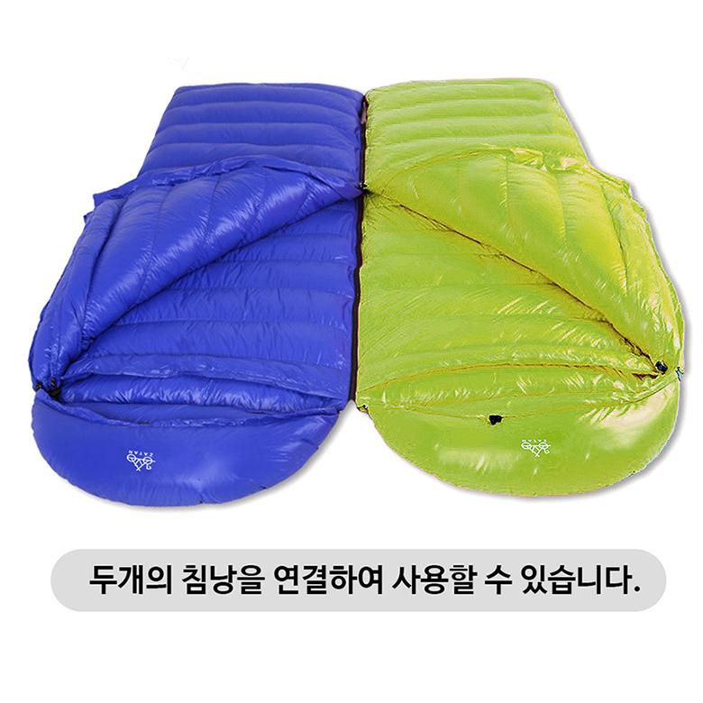 캠핑 용품 동계 겨울 사계절 캠핑 이불 따뜻한 구스다운 침낭 이미지 7
