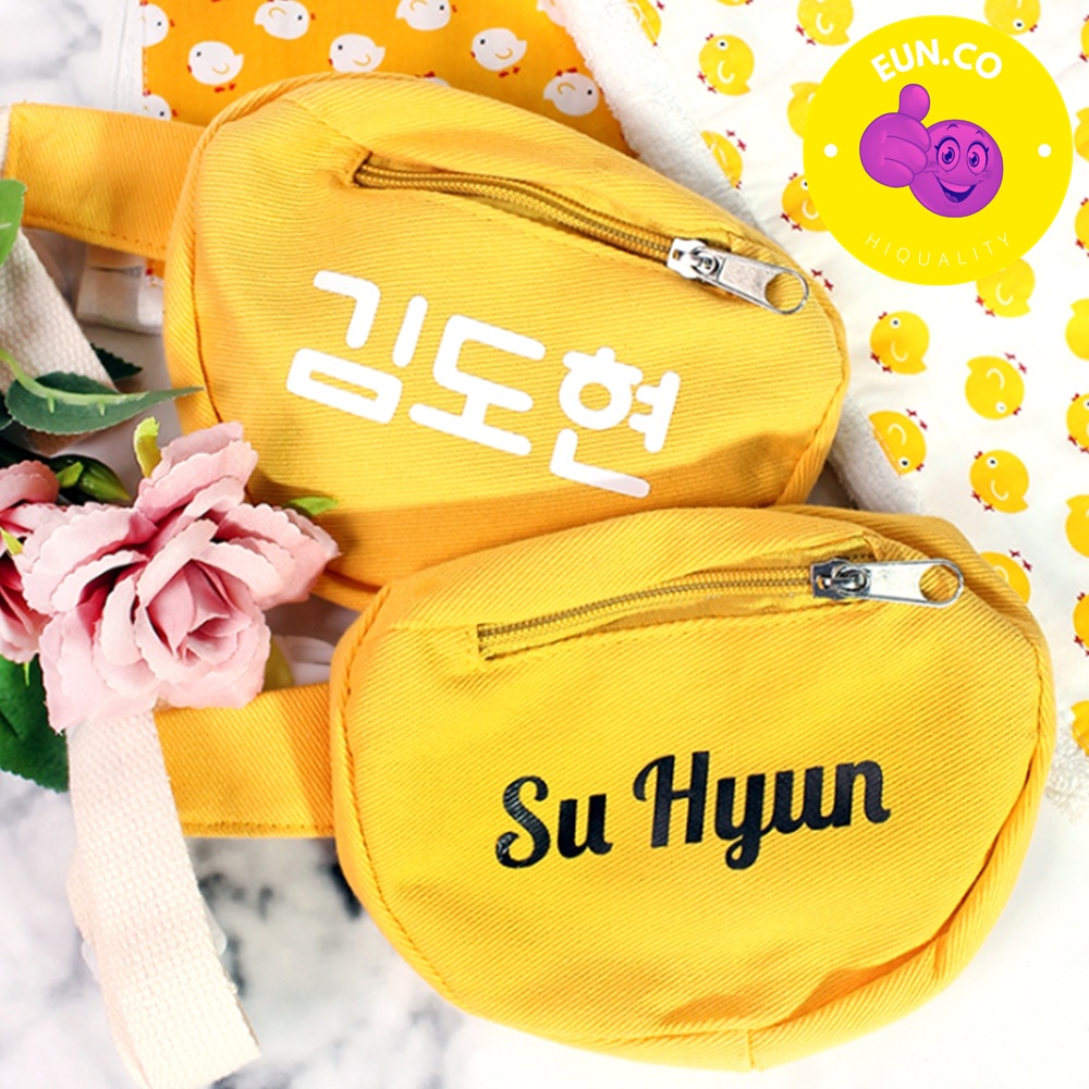 맞춤제작 이름 가방 네임 백 어린이날선물 허리쌕 핸드폰백