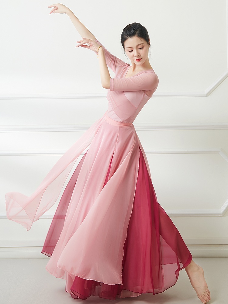워쉽복 치마 무용 의상 공연 스커트 여성 무대 고전 클래식 댄스 - 상세 이미지 3