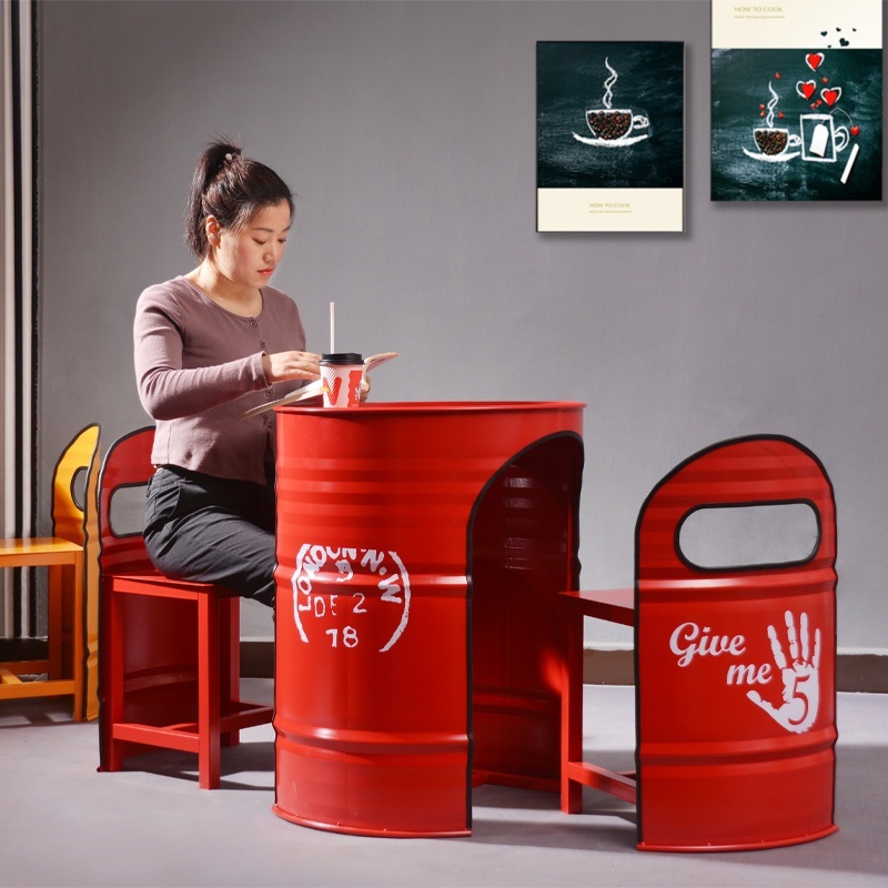 철제테이블 식당 고기집 인테리어 스텐 원형 탁자