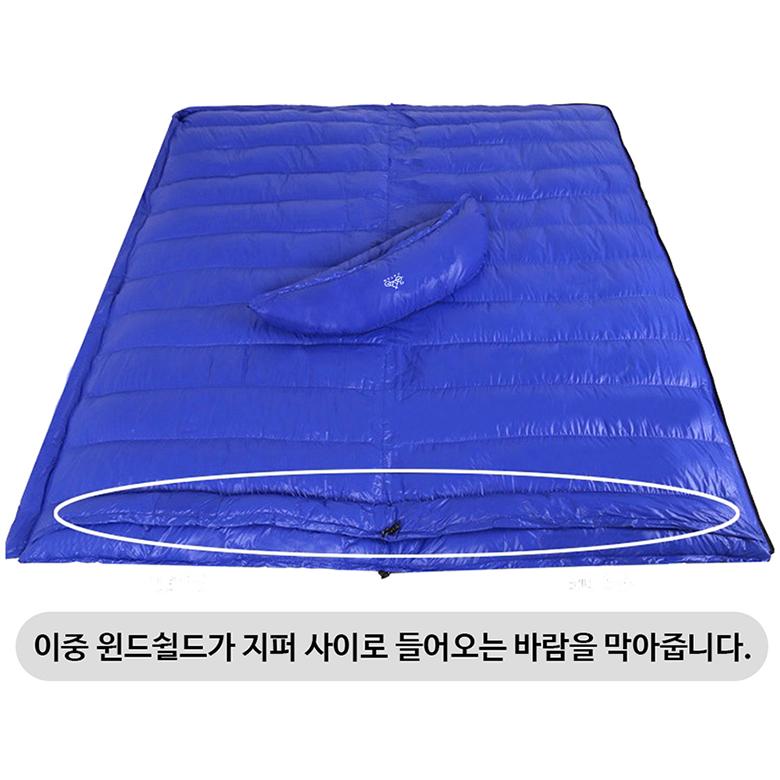 캠핑 용품 동계 겨울 사계절 캠핑 이불 따뜻한 구스다운 침낭 이미지 8