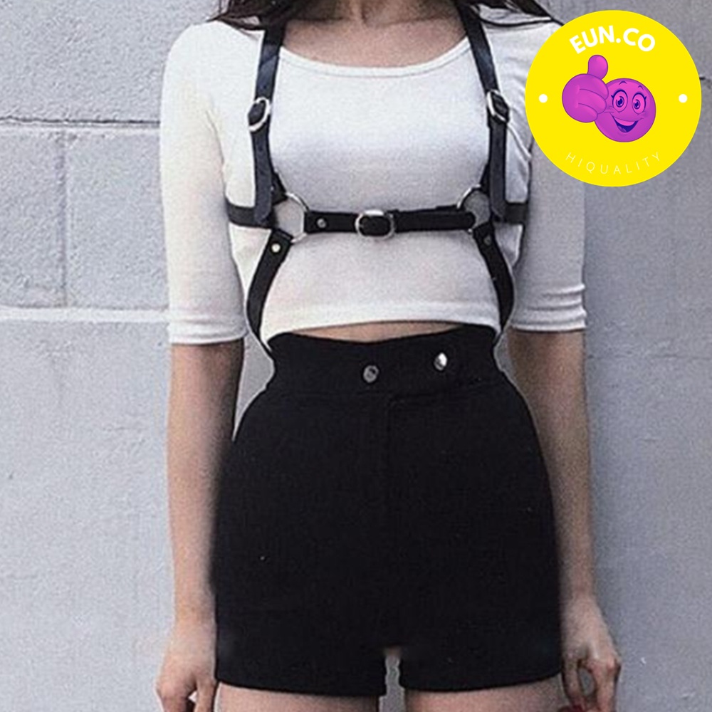 여돌 아이돌 하네스 걸그룹 무대의상 블랙 벨트 코스프레 코스튬 - 상품 이미지