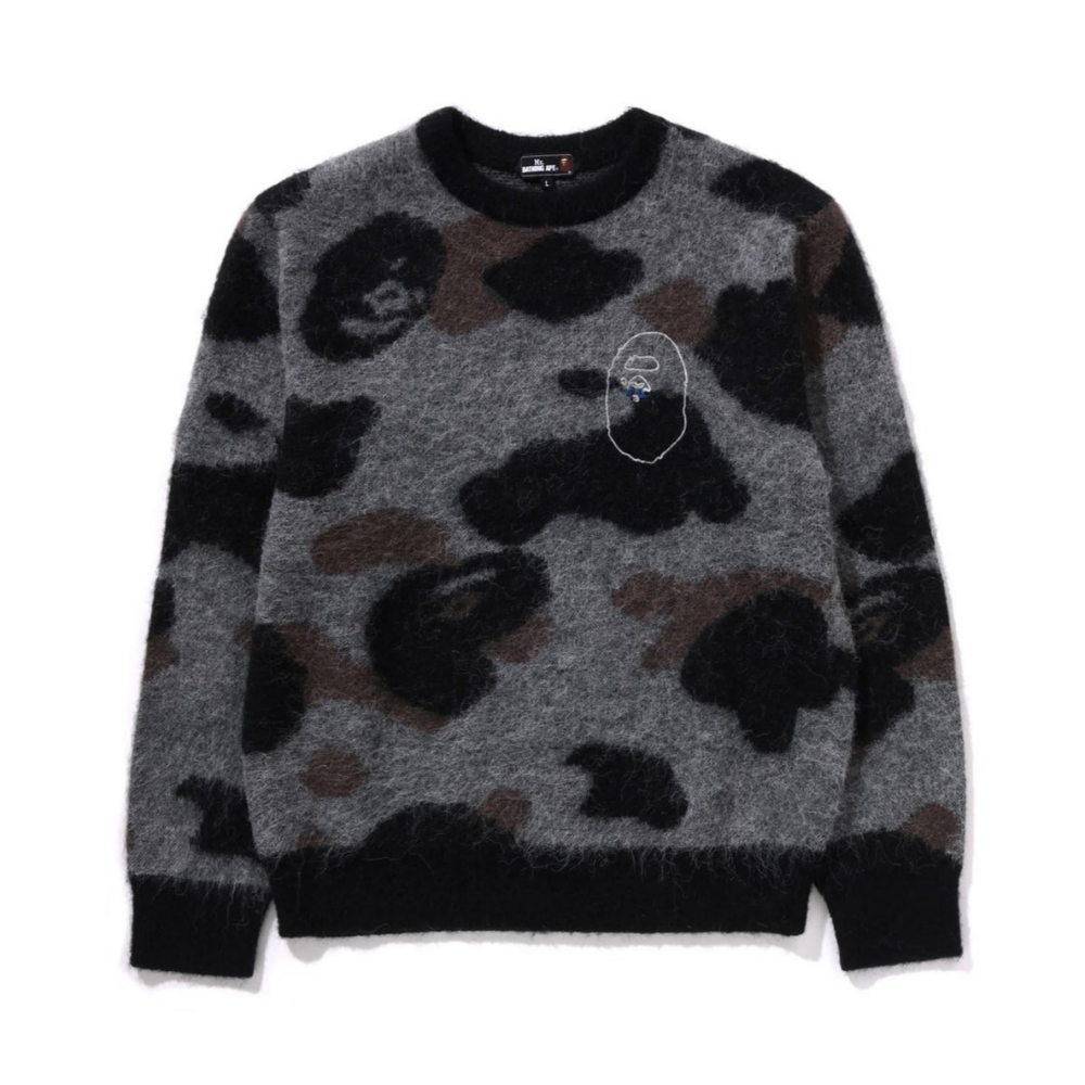 베이프 니트 CAMO JACQUARD SWEATER 7K80-120-303 - 메인 이미지
