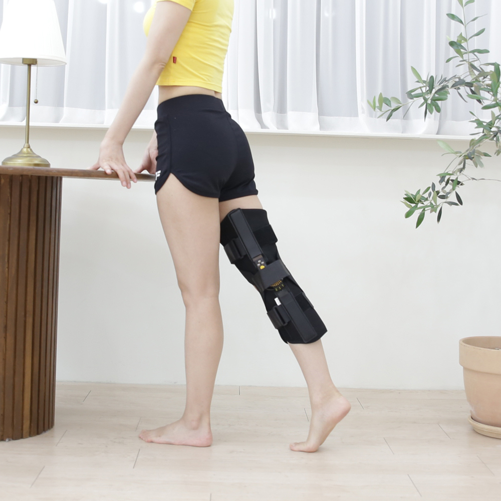 코어런보조기 BN-303 무릎각도기 블랙 내측측부 인대 의료용 각도 제한 조절 이미지 8
