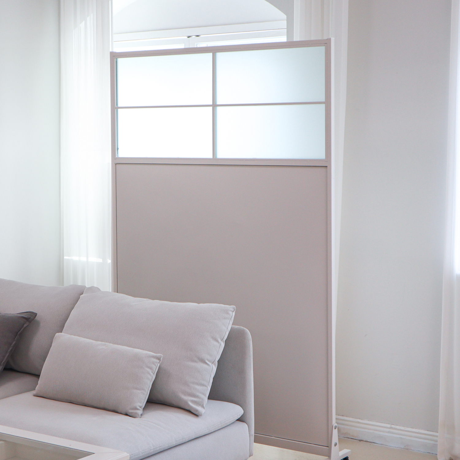 불투명 유리 파티션 120x180 카페 파티션 주방 공간분리 파티션