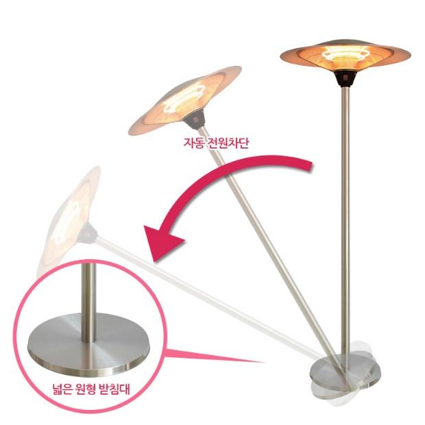 방수히터기 야외전기난로 캠핑전기히터 스탠드 온열기 - 상세 이미지 2