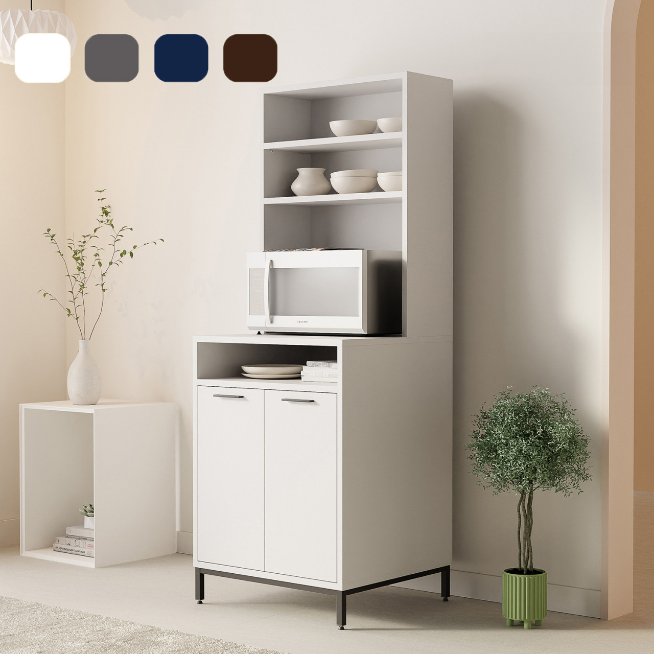 홈카페장 600 세트 주방 키큰장 그릇 장식장 홈카페 그릇장 양념 수납장